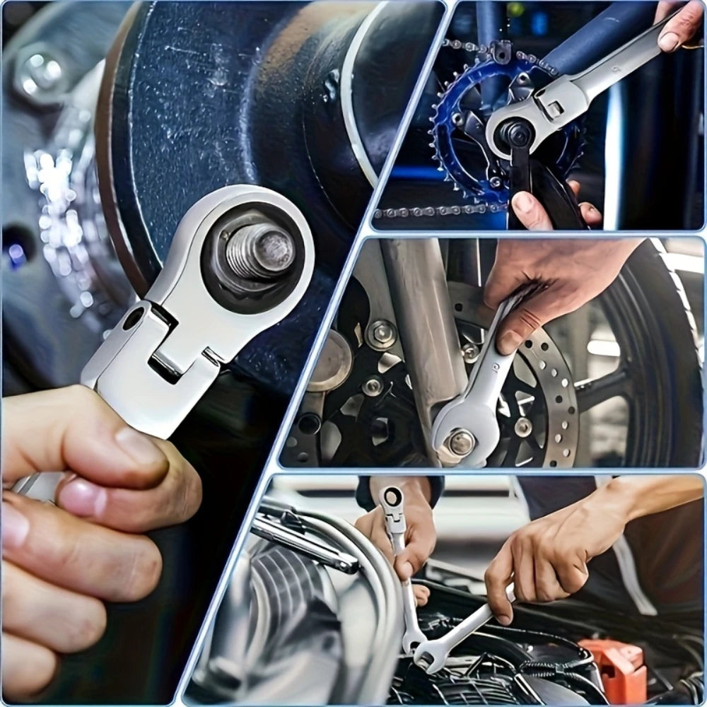 1Pc Ratchet Wrench Set Chrome Vanadium Steel Adjustable Torque for Auto And Heavy-Duty Use