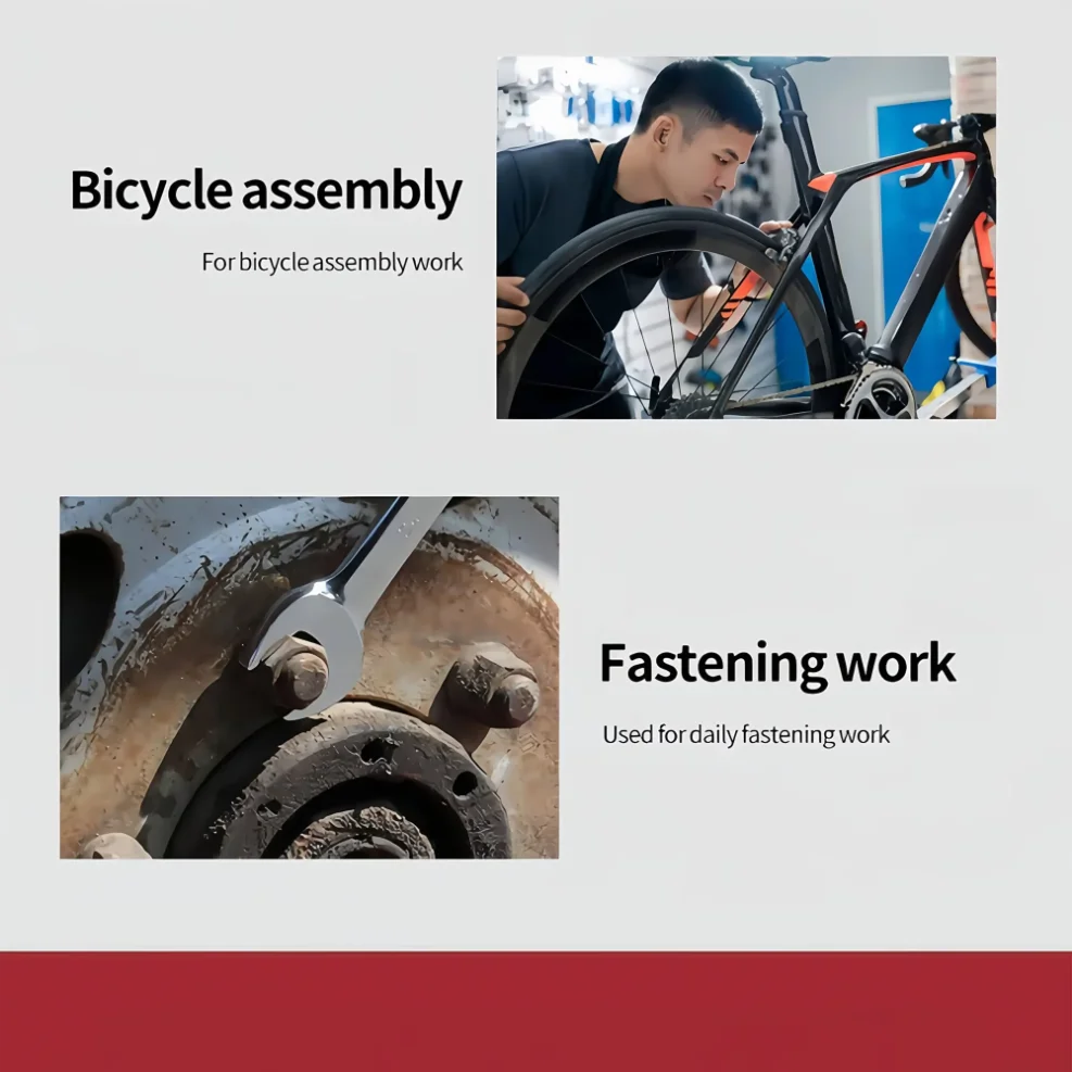 Fixed Head Dual Purpose Open End Plummer Ratchet, Multi-Functional Quick Swing Head Mirror Wrench Set, 72 Teeth Industrial Grade