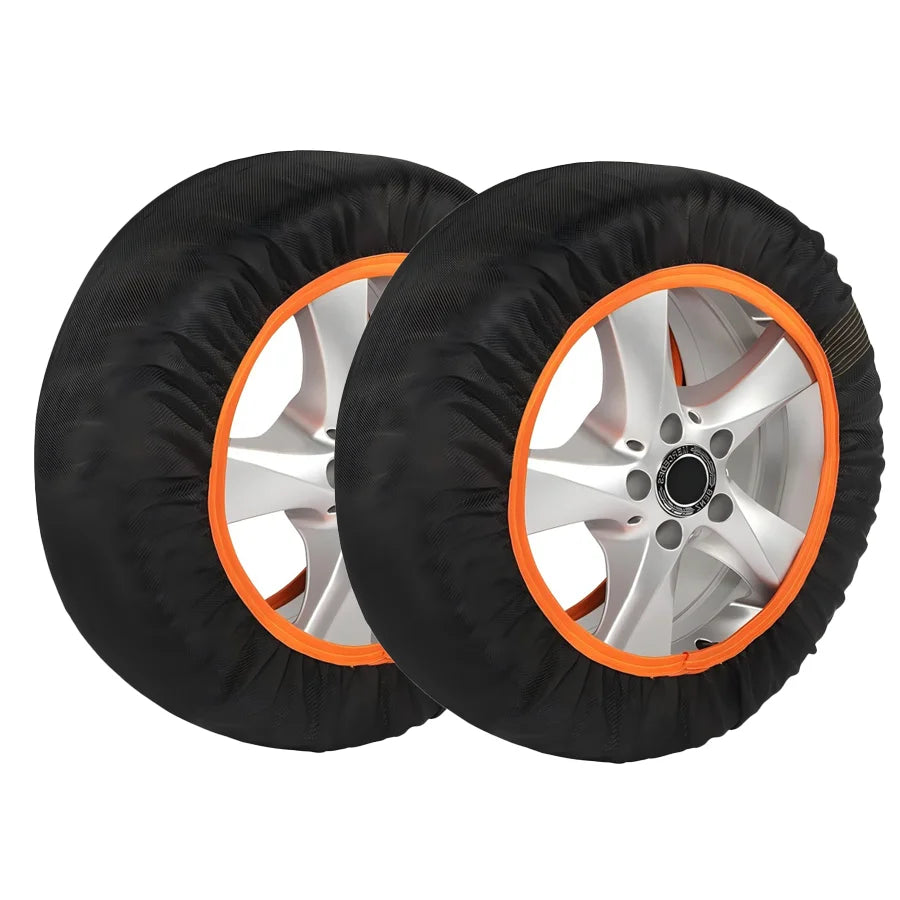 1Pair Car Winter Wheel Chain Snow Socks Emergency Anti-Skid Tire Cover Off-Road SUV Tire Safety Anti-Slip Sock Car Accessories