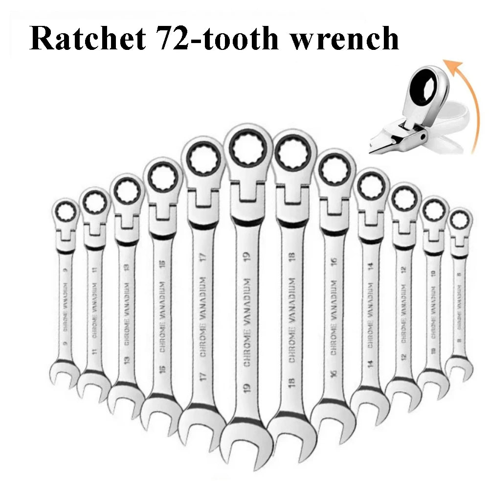 1PCS Activity ratchet wrench Metric 8-17mm Universal Spanners for Car Repair Hand Tools