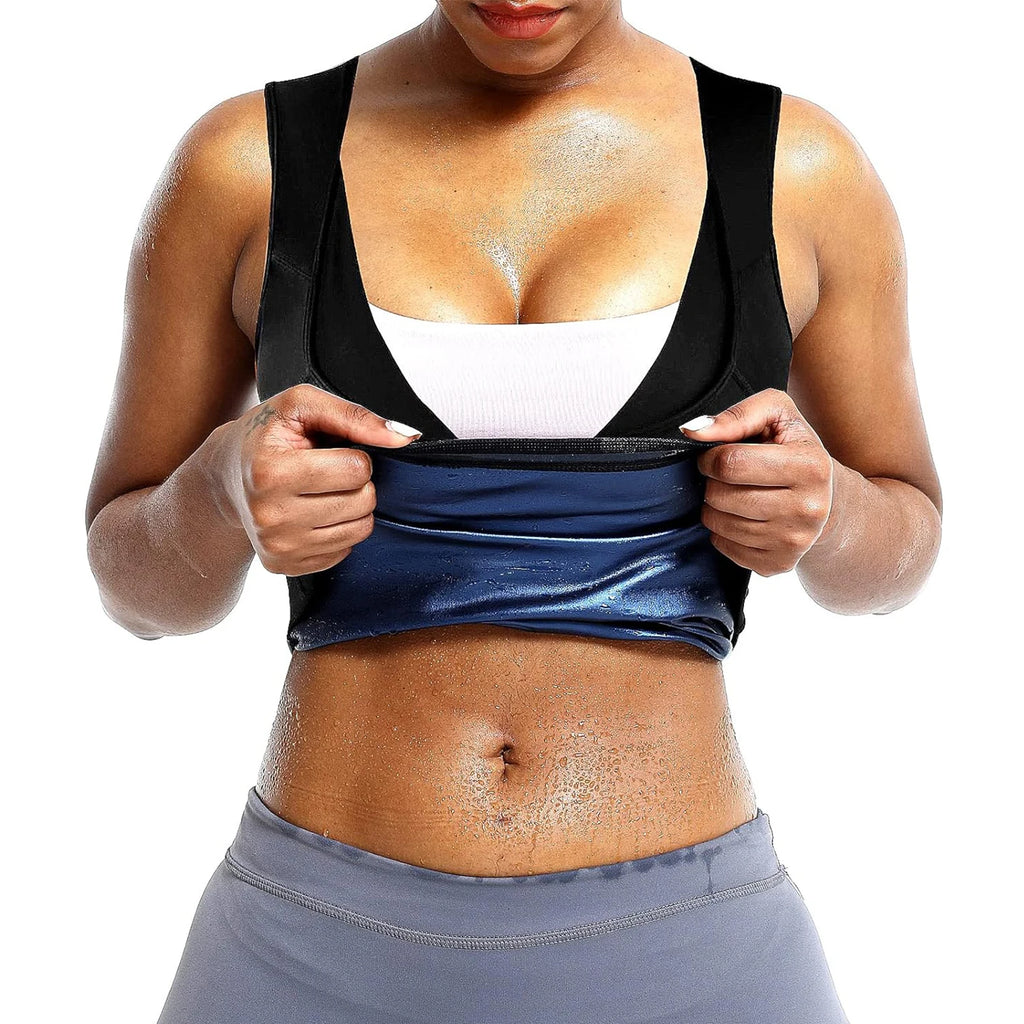 Sauna Suit Sweat Waist Trainer Vest for Women Sweat Workout Tank Top Shaper