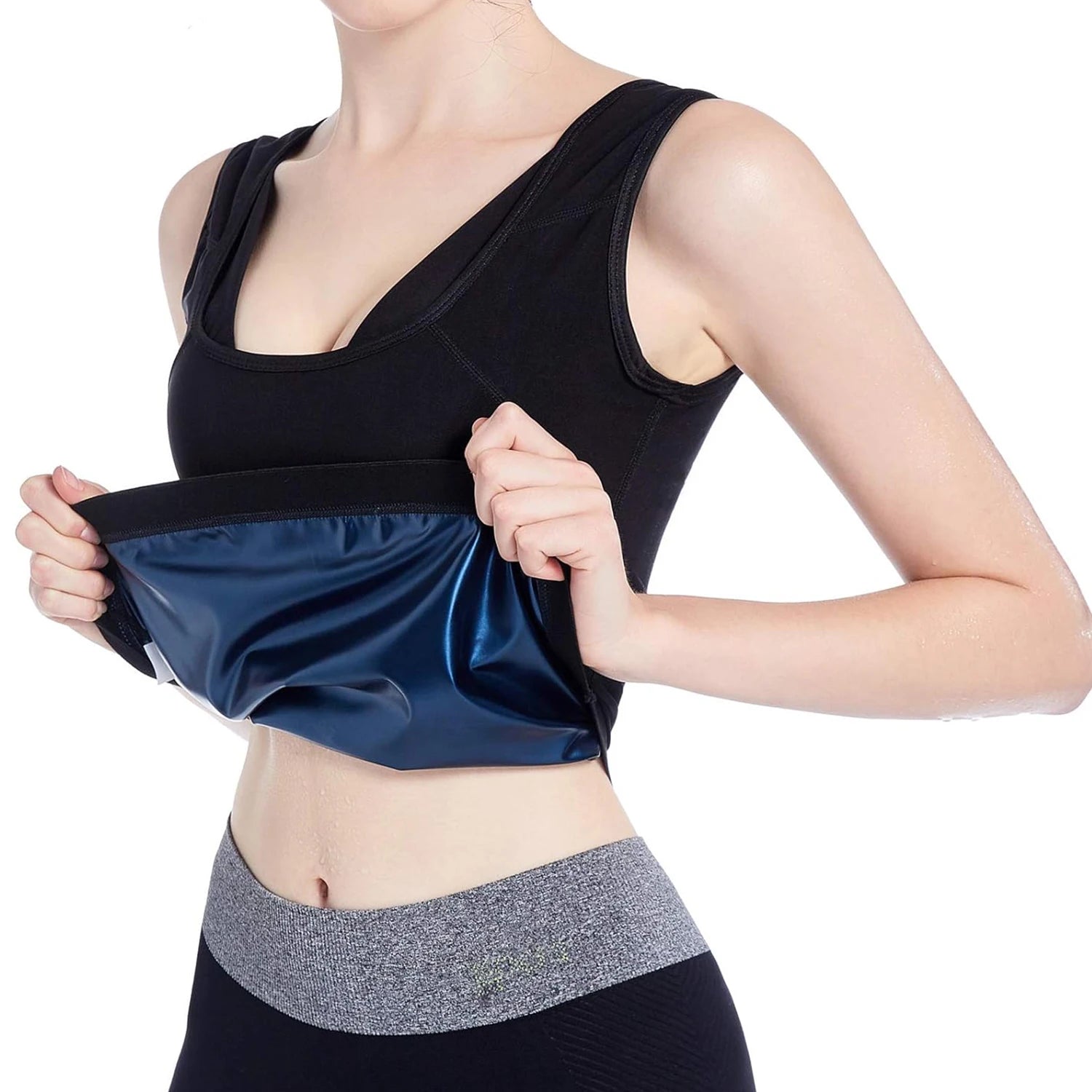 Sauna Suit Sweat Waist Trainer Vest for Women Sweat Workout Tank Top Shaper