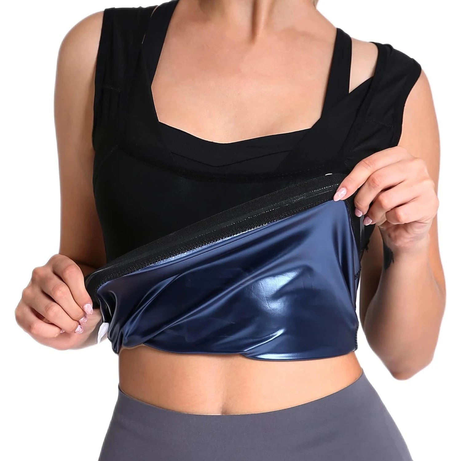 Sauna Suit Sweat Waist Trainer Vest for Women Sweat Workout Tank Top Shaper