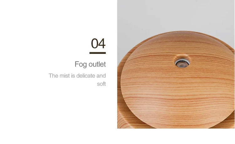 Mini Home Wood Grain Air Humidifier USB Ultrasonic Cool Mist Sprayer Essential Oil Fragrance Electric Air Aroma Diffuser Purifie