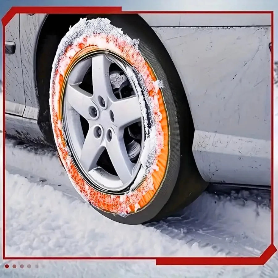 1Pair Car Winter Wheel Chain Snow Socks Emergency Anti-Skid Tire Cover Off-Road SUV Tire Safety Anti-Slip Sock Car Accessories