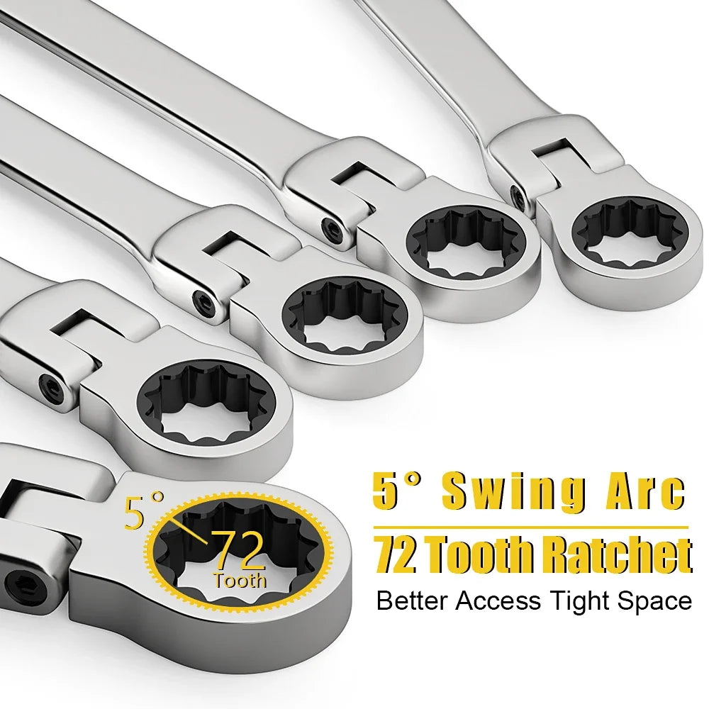 1PCS Activity ratchet wrench Metric 8-17mm Universal Spanners for Car Repair Hand Tools
