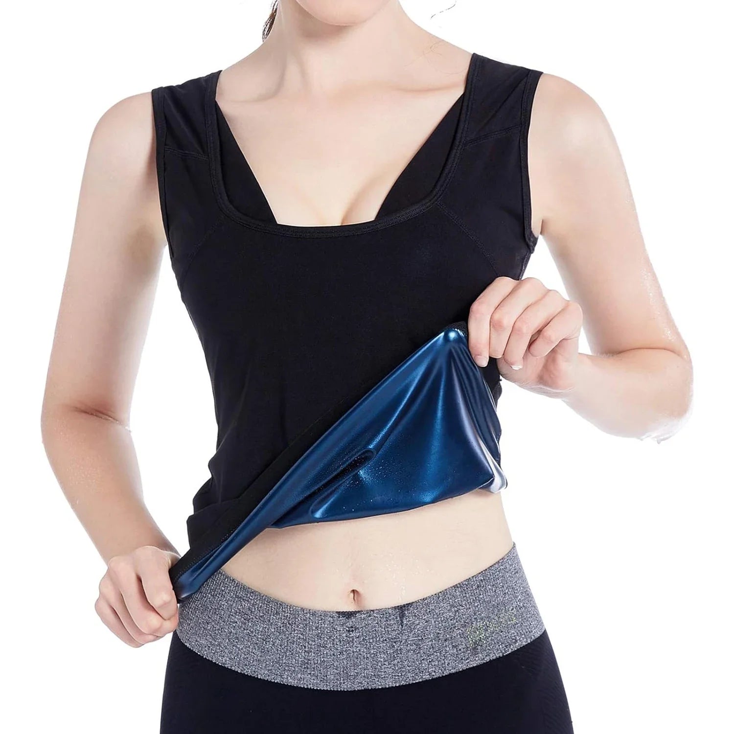 Sauna Suit Sweat Waist Trainer Vest for Women Sweat Workout Tank Top Shaper