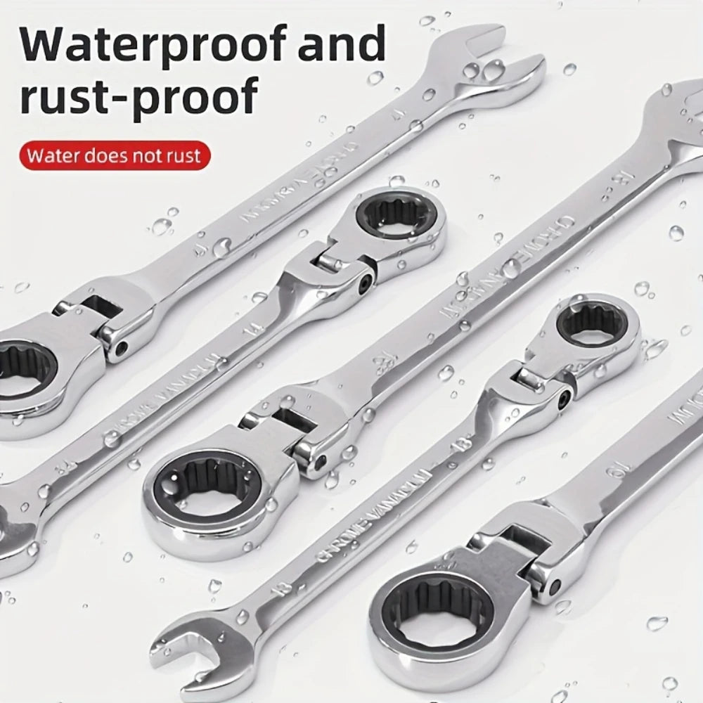 1Pc Ratchet Wrench Set Chrome Vanadium Steel Adjustable Torque for Auto And Heavy-Duty Use