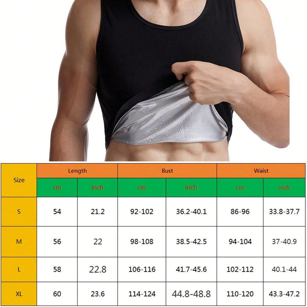 Sauna Shirt for Men, Short Sleeve Sauna Sweat Body Shaper Mens Sauna Vest Gym Exercise Tank Top