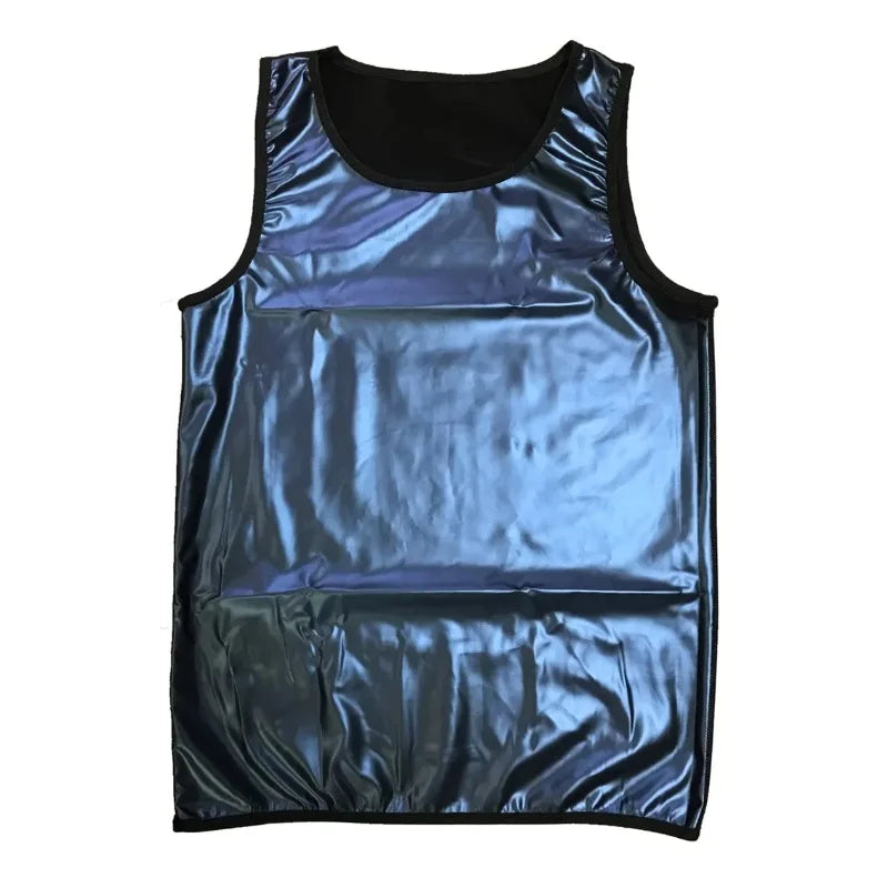 Men Fitness Sauna Sweat Vest Heat Trapping Sportswear Fat Burning Shaper Waist Slimming Sauna Suit Workout Compression Tank Tops