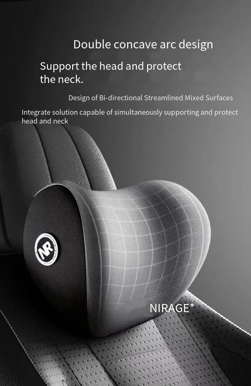 Car Memory Foam Neck Pillow Protection Lumbar Backrest Cushion Lumbar Cushion Car Headrest Cushion