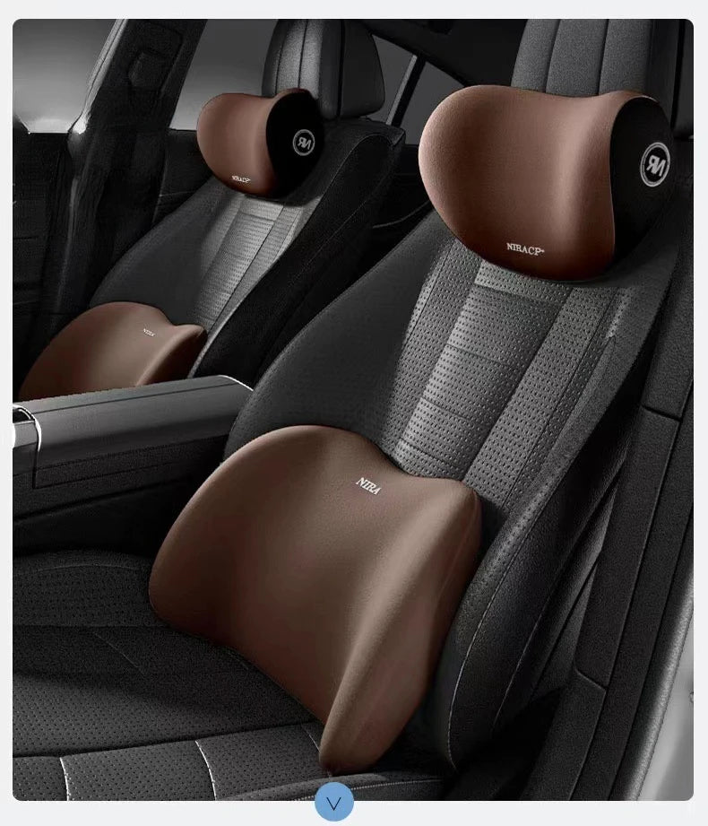 Car Memory Foam Neck Pillow Protection Lumbar Backrest Cushion Lumbar Cushion Car Headrest Cushion