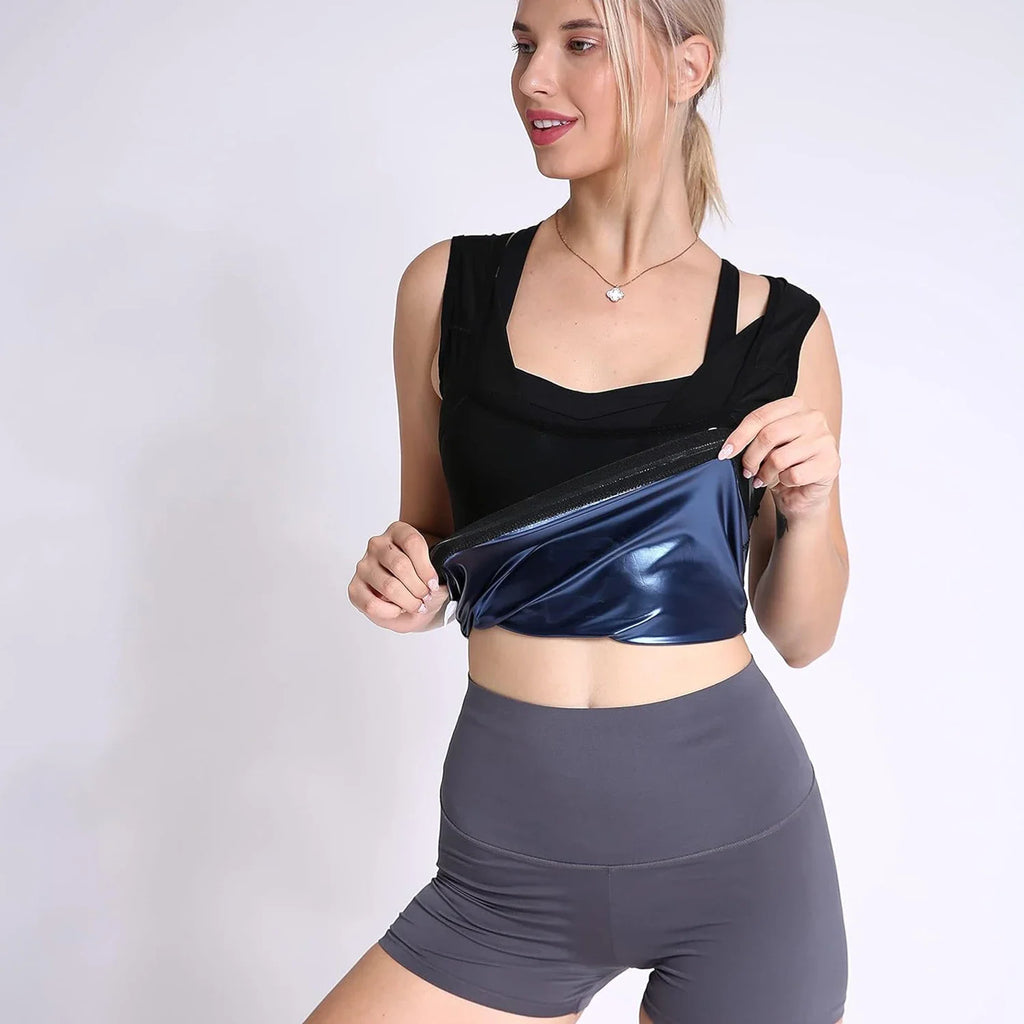 Sauna Suit Sweat Waist Trainer Vest for Women Sweat Workout Tank Top Shaper