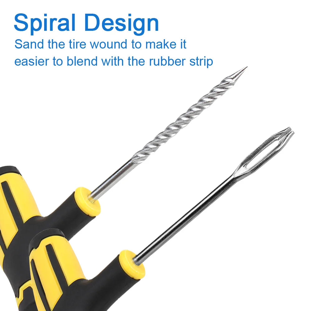 Tire Repair Kit Studding Tool Set Car Tire Repair Tool Car Accessories Auto Bike Tubeless Tire Cement Tool Puncture Plug