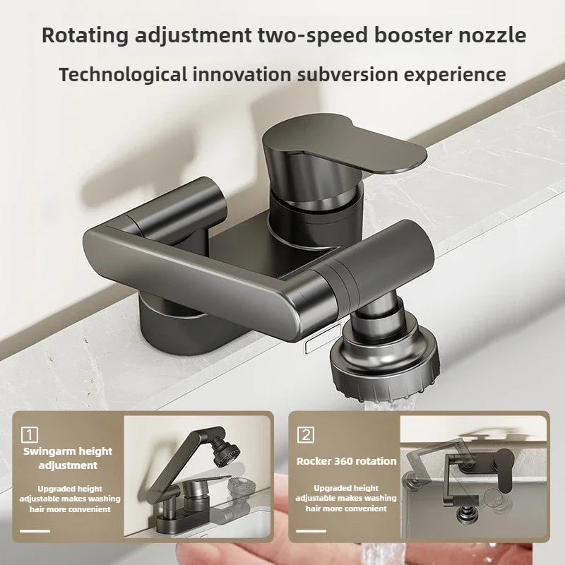 Βρύση διπλής οπής για νιπτήρα μπάνιου