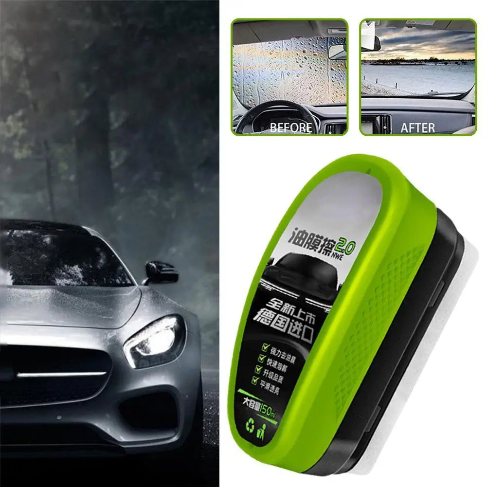 Car windshield oil film remover for rainy days auto window clear vision Hydrophobic coating strong dirt removal cleaning brush