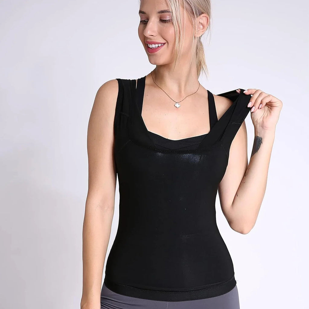 Sauna Suit Sweat Waist Trainer Vest for Women Sweat Workout Tank Top Shaper