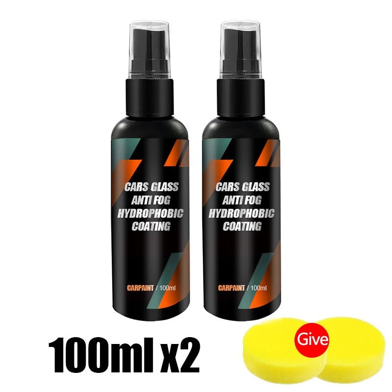 Cars Glass Anti-rain Water Spray Repellent Nano Coating Hydrophobic Waterproof Agent Oil Film Removing Auto Glass Film Agent