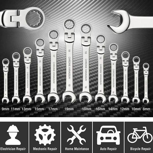 1PCS Activity ratchet wrench Metric 8-17mm Universal Spanners for Car Repair Hand Tools