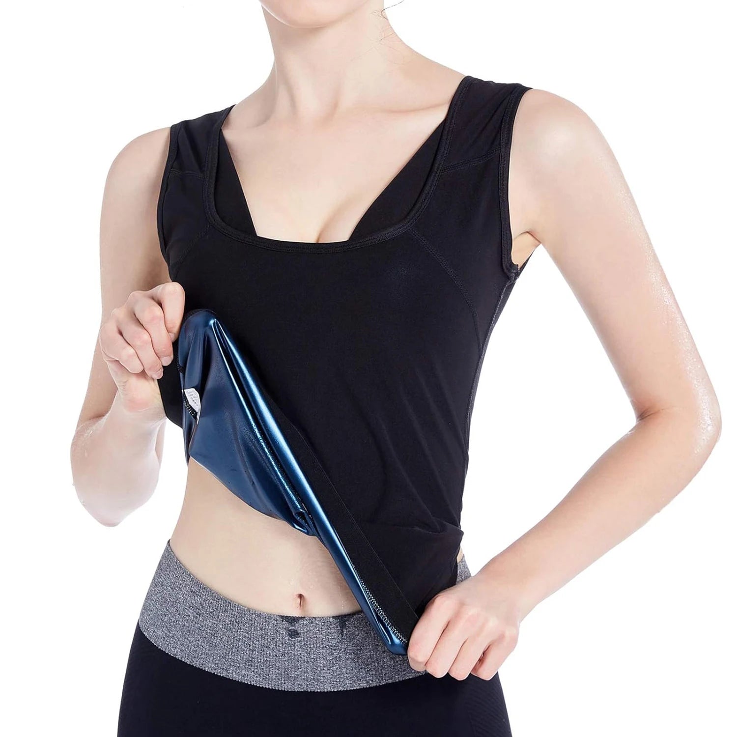 Sauna Suit Sweat Waist Trainer Vest for Women Sweat Workout Tank Top Shaper