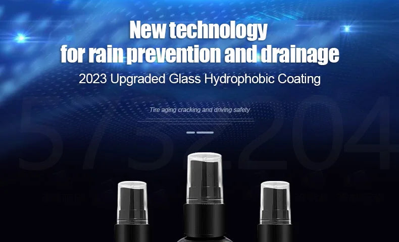 Cars Glass Anti-rain Water Spray Repellent Nano Coating Hydrophobic Waterproof Agent Oil Film Removing Auto Glass Film Agent