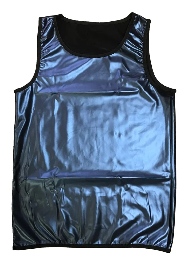 Men Fitness Sauna Sweat Vest Heat Trapping Sportswear Fat Burning Shaper Waist Slimming Sauna Suit Workout Compression Tank Tops