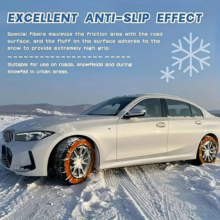 1Pair Car Winter Wheel Chain Snow Socks Emergency Anti-Skid Tire Cover Off-Road SUV Tire Safety Anti-Slip Sock Car Accessories