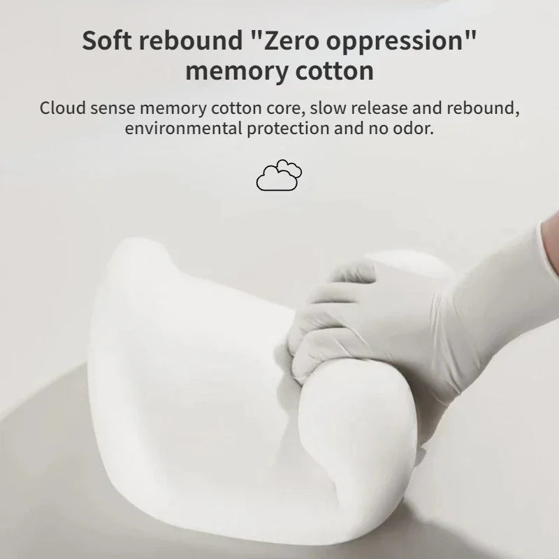 Car Memory Foam Neck Pillow Protection Lumbar Backrest Cushion Lumbar Cushion Car Headrest Cushion